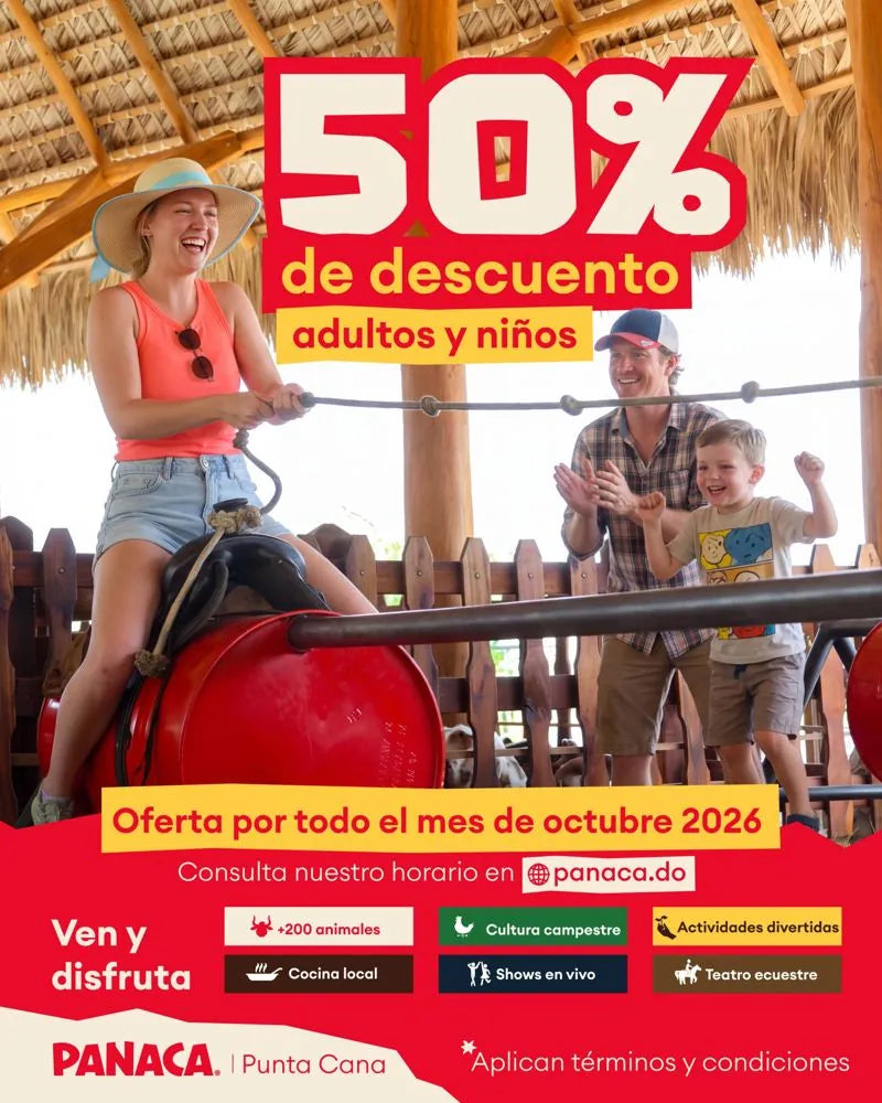 Familia disfrutando en PANACA con 50% de descuento en octubre